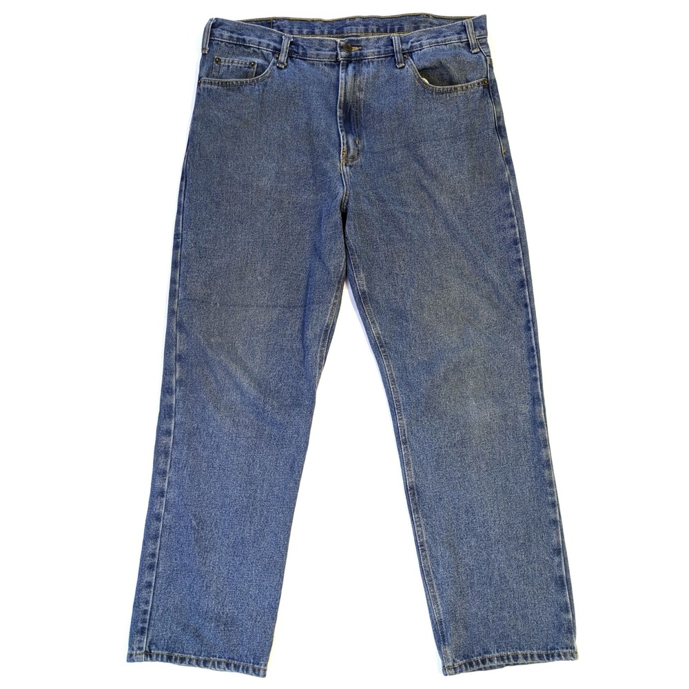 Full Blue Mens Denim Jeans 38x30 Medium Wash Straight Leg 100% Cotton Workwear